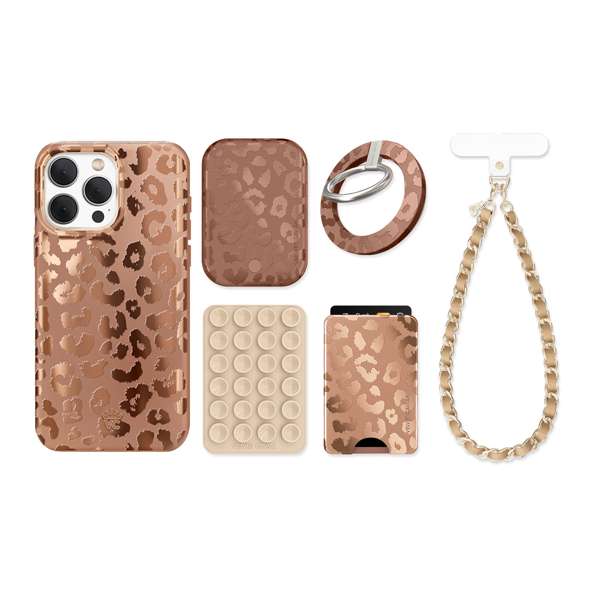 Bronze Chrome Leopard iPhone Bundle Set - Image 6