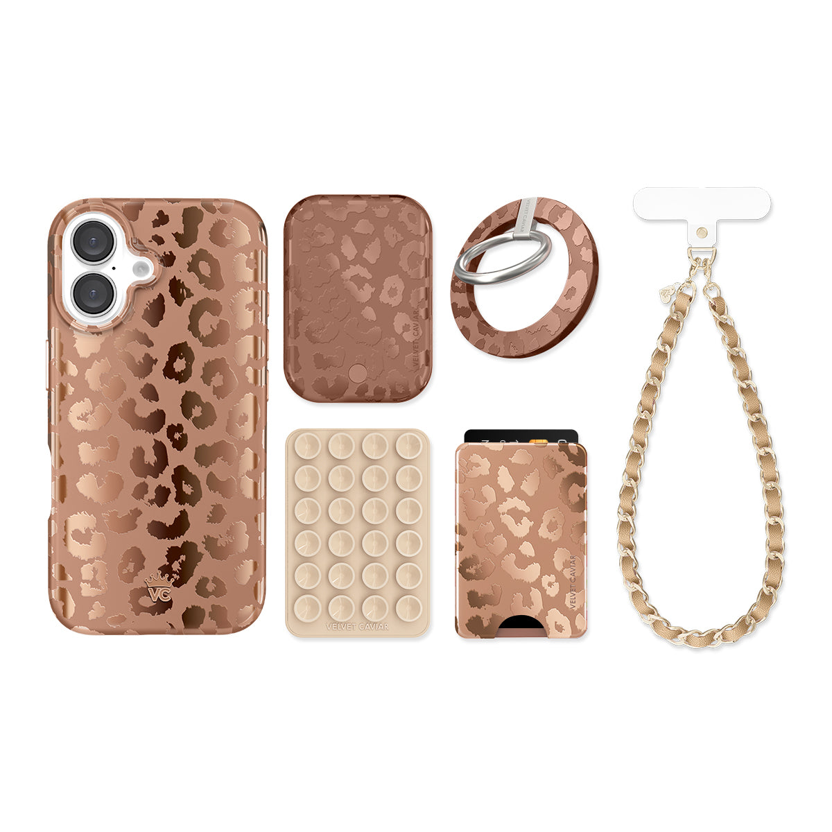 Bronze Chrome Leopard iPhone Bundle Set - Image 4