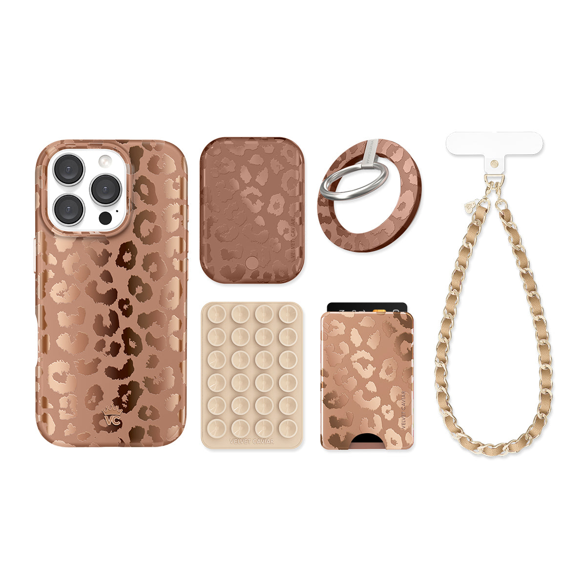 Bronze Chrome Leopard iPhone Bundle Set - Image 3