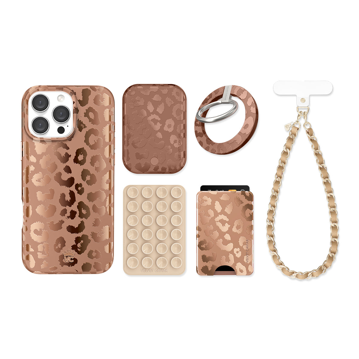 Bronze Chrome Leopard iPhone Bundle Set - Image 2