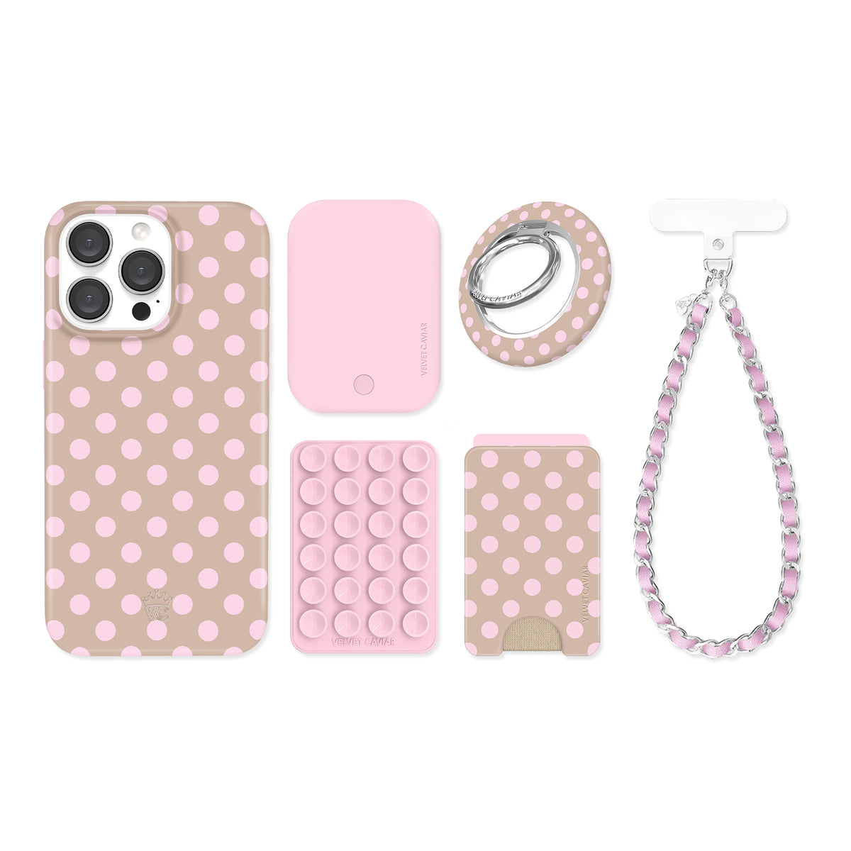 Brown Sugar Polka Dot iPhone Bundle Set - Image 8