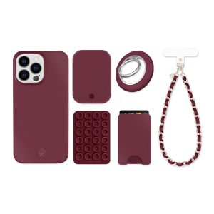 Burgundy 1990 iPhone Bundle Set
