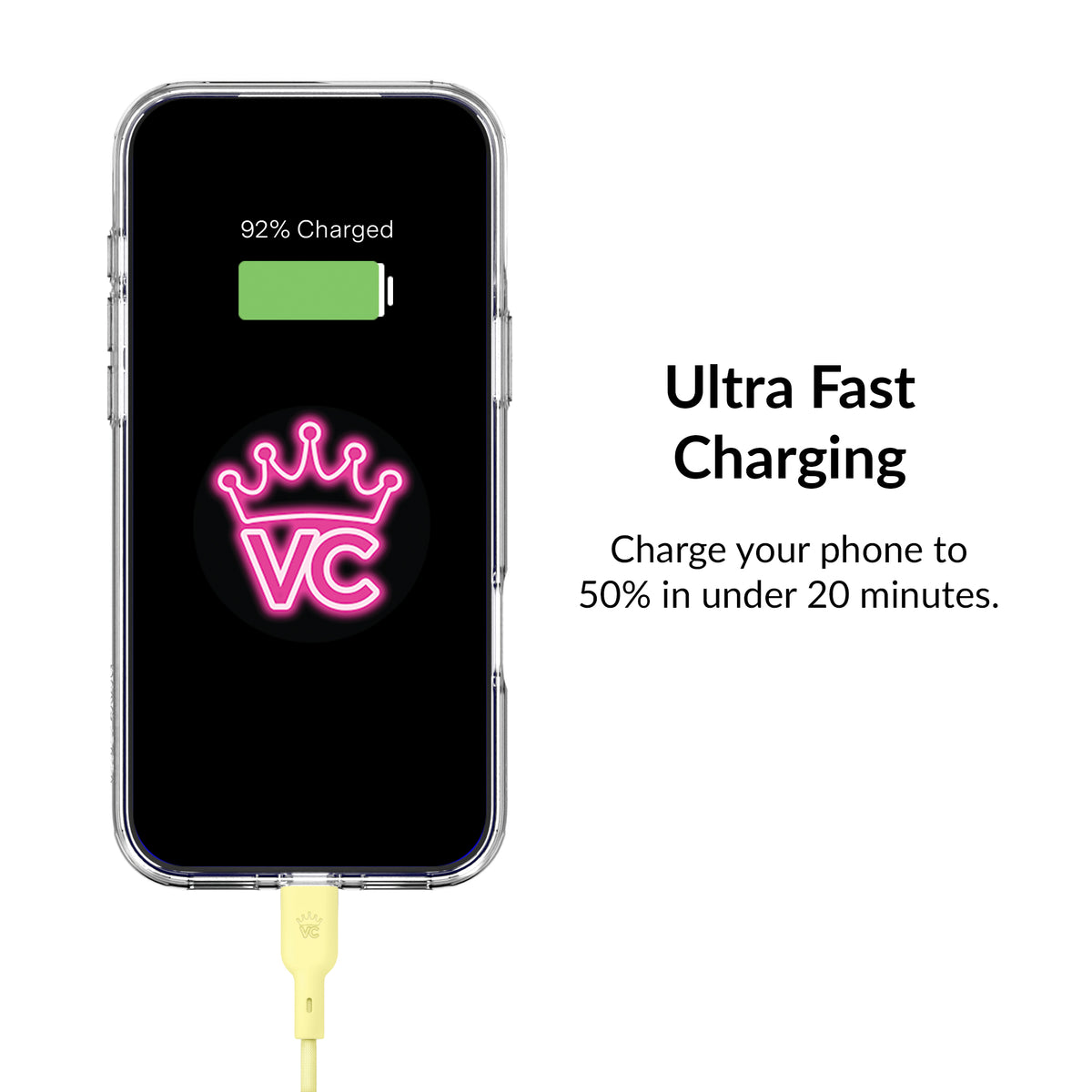 Butter Yellow Fast Charging Set, Dual Port Wall Adapter + 6ft USB-C Cable - Image 4