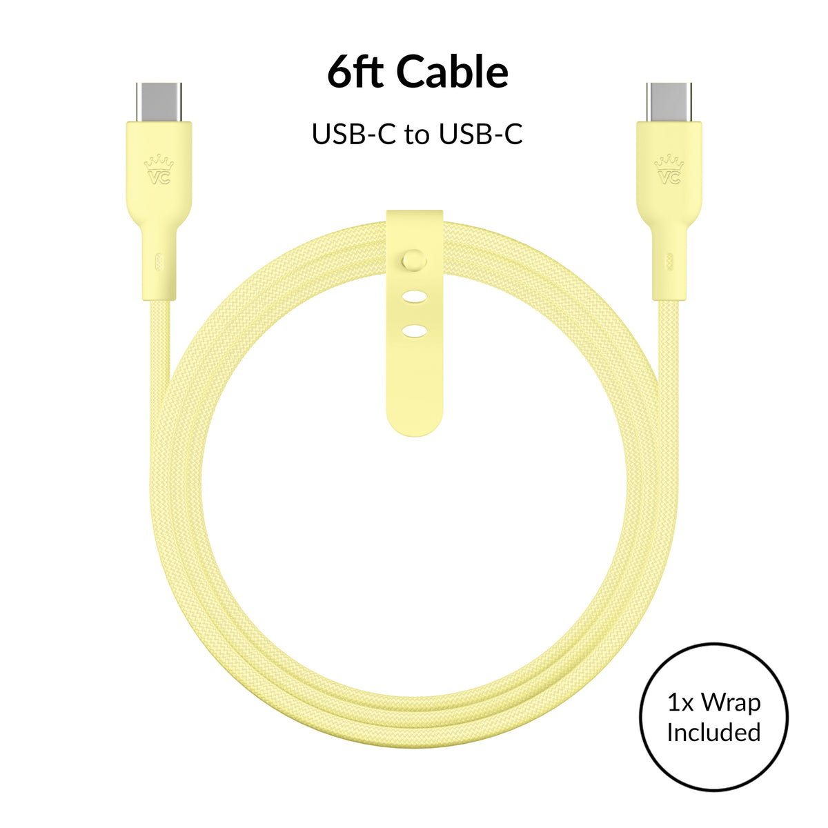 Butter Yellow Fast Charging Set, Dual Port Wall Adapter + 6ft USB-C Cable - Image 5