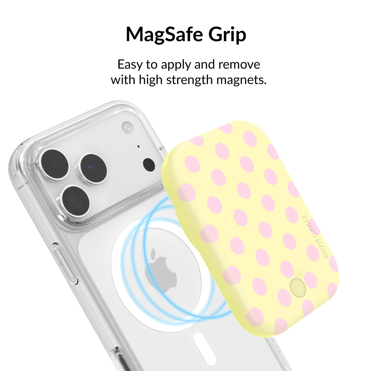 Buttercream Polka Dot Portable MagSafe Charger Power Pack - Image 2