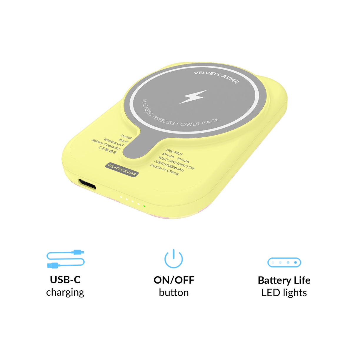 Buttercream Polka Dot Portable MagSafe Charger Power Pack - Image 3