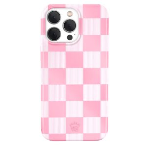 Pink Vibe Checkered iPhone Case