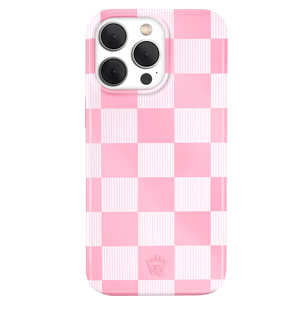 Pink Vibe Checkered iPhone Case - Image 6