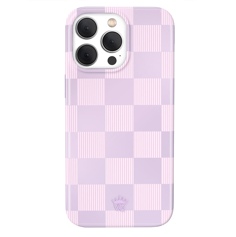 Lilac Vibe Checkered iPhone Case - Image 6