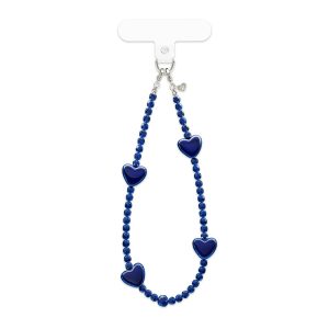 Clear Blue Heart Phone Charm