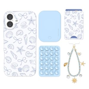 Coastal Seashells iPhone Bundle Set - Wallet