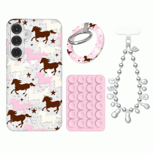 Pink Pony Glitter Samsung Bundle Set