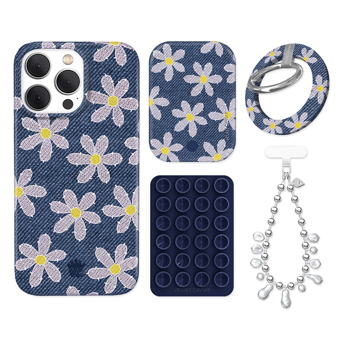 Denim Daisy iPhone Bundle Set - Grip - Image 6