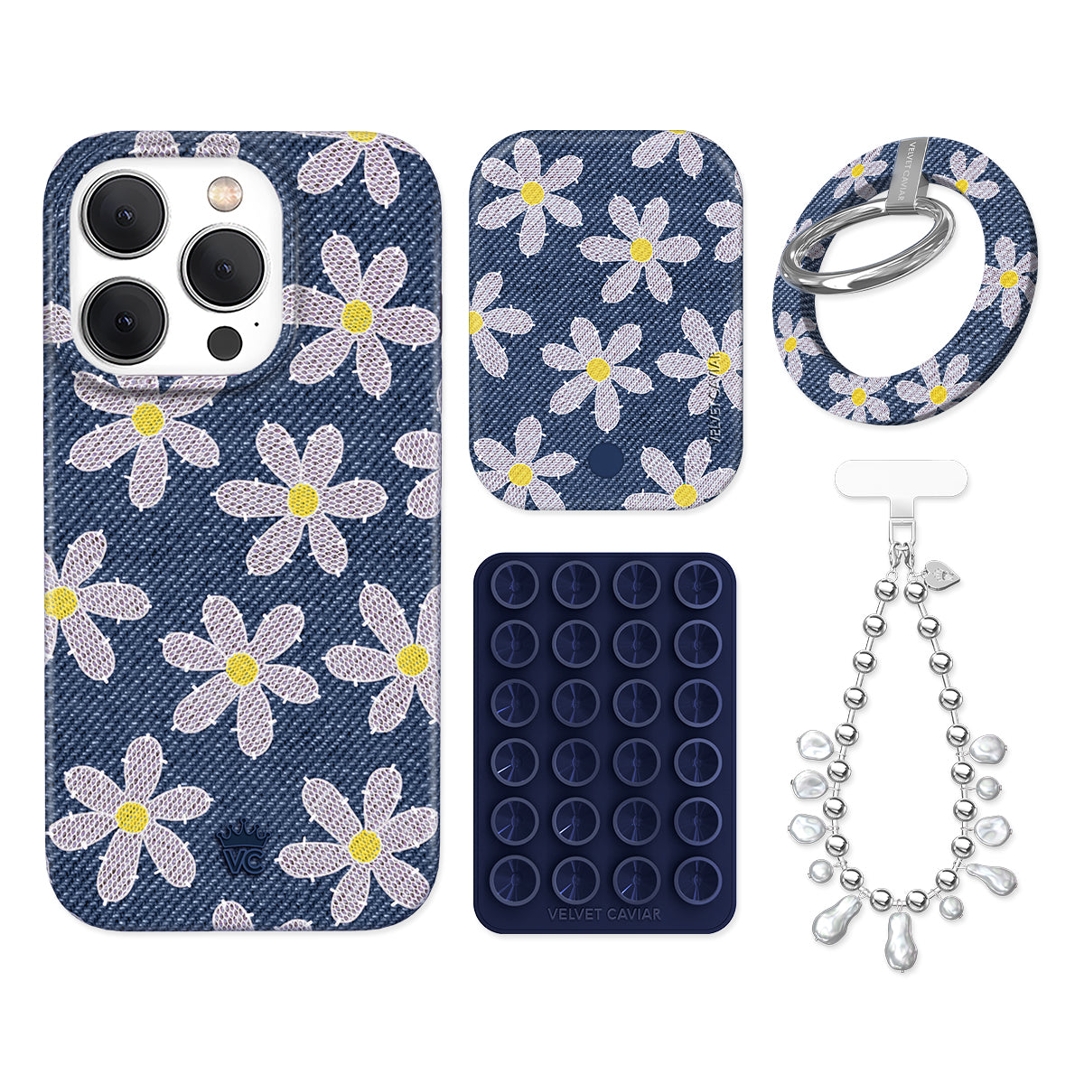 Denim Daisy iPhone Bundle Set - Grip - Image 7