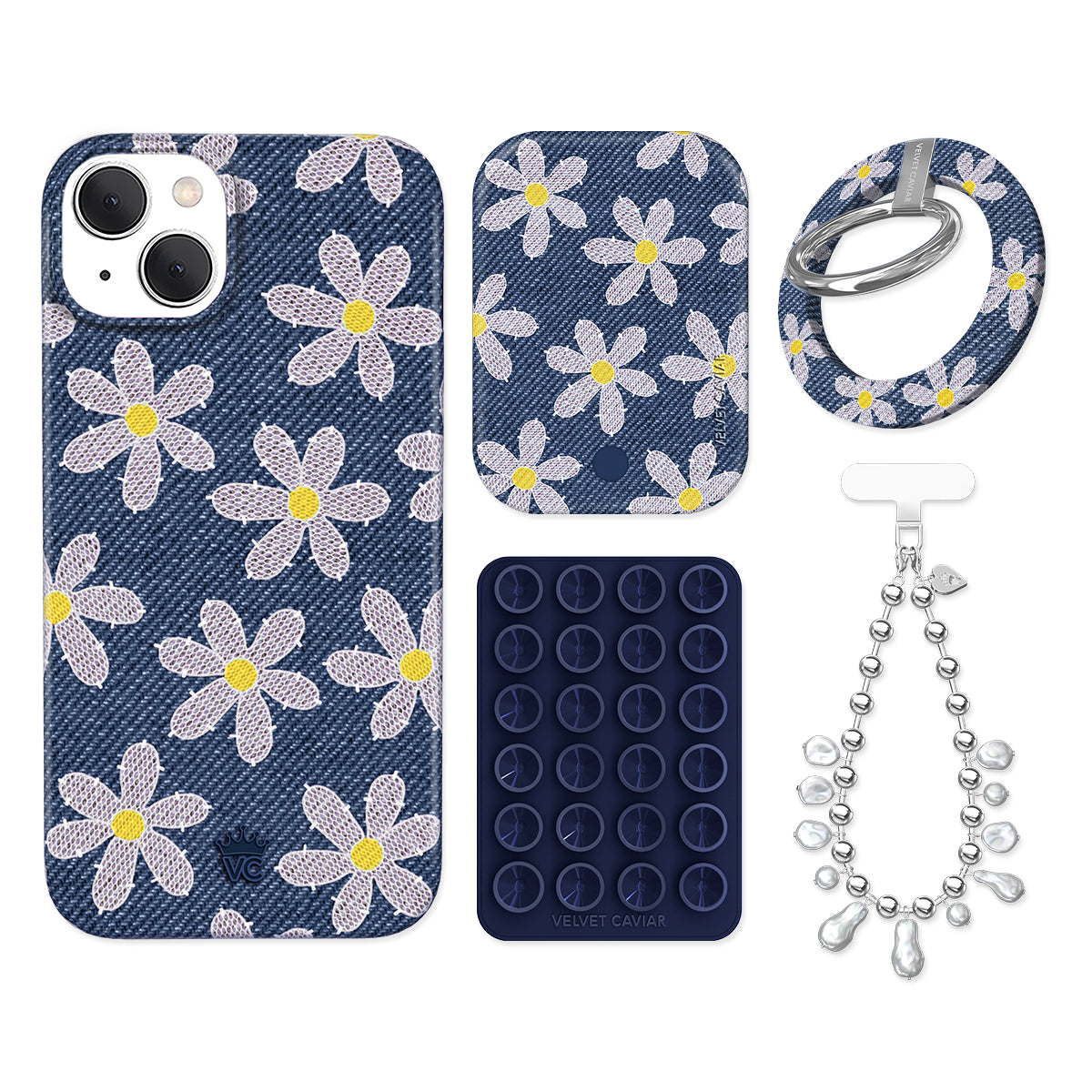 Denim Daisy iPhone Bundle Set - Grip - Image 8