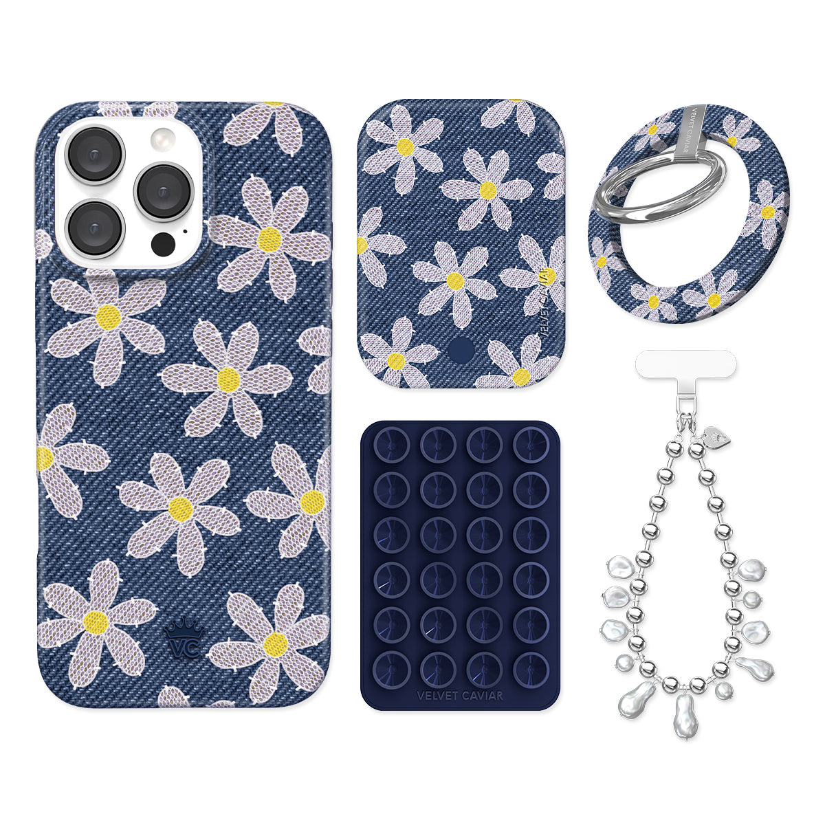 Denim Daisy iPhone Bundle Set - Grip - Image 2