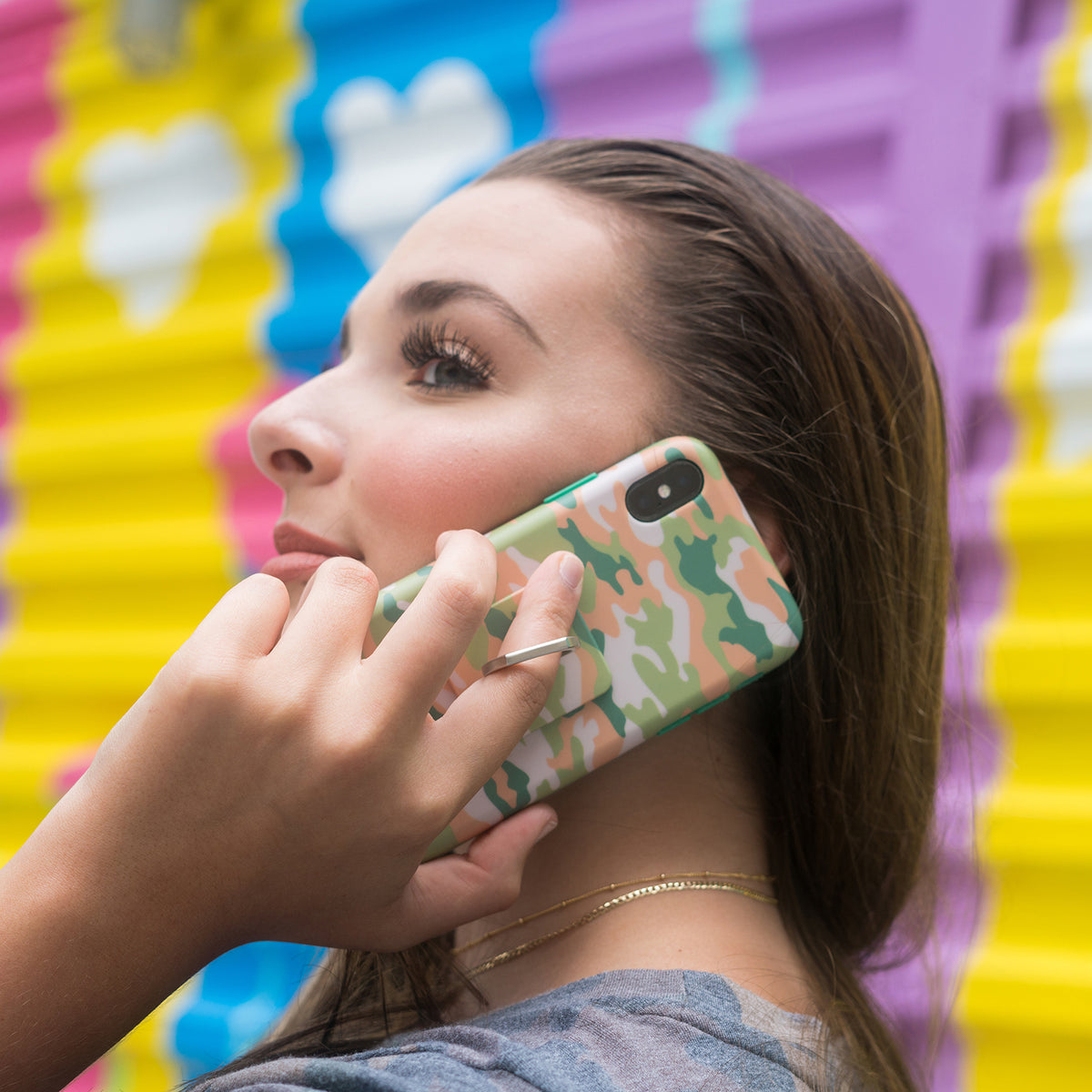 Olive Camo iPhone Case by Kendall Vertes - Image 2