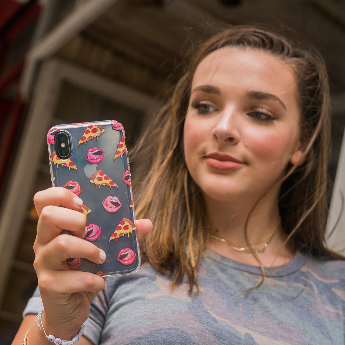 Pizza Lips iPhone Case by Kendall Vertes - Image 3