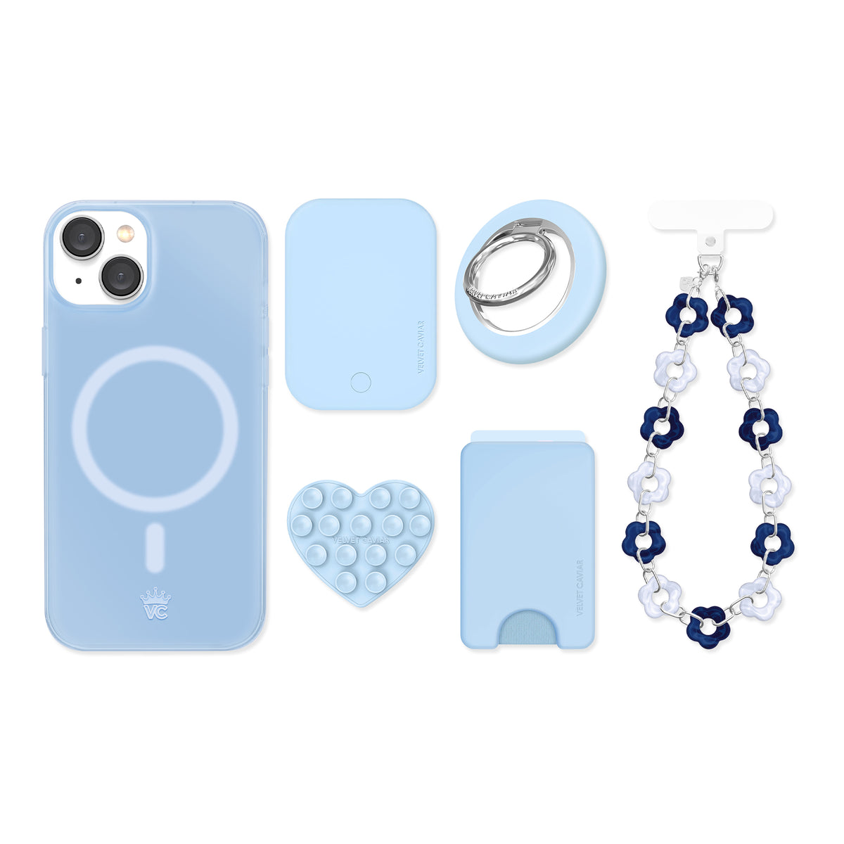 Glacier Blue Jelly iPhone Bundle Set