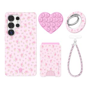 Dainty Pink Floral Samsung Bundle Set