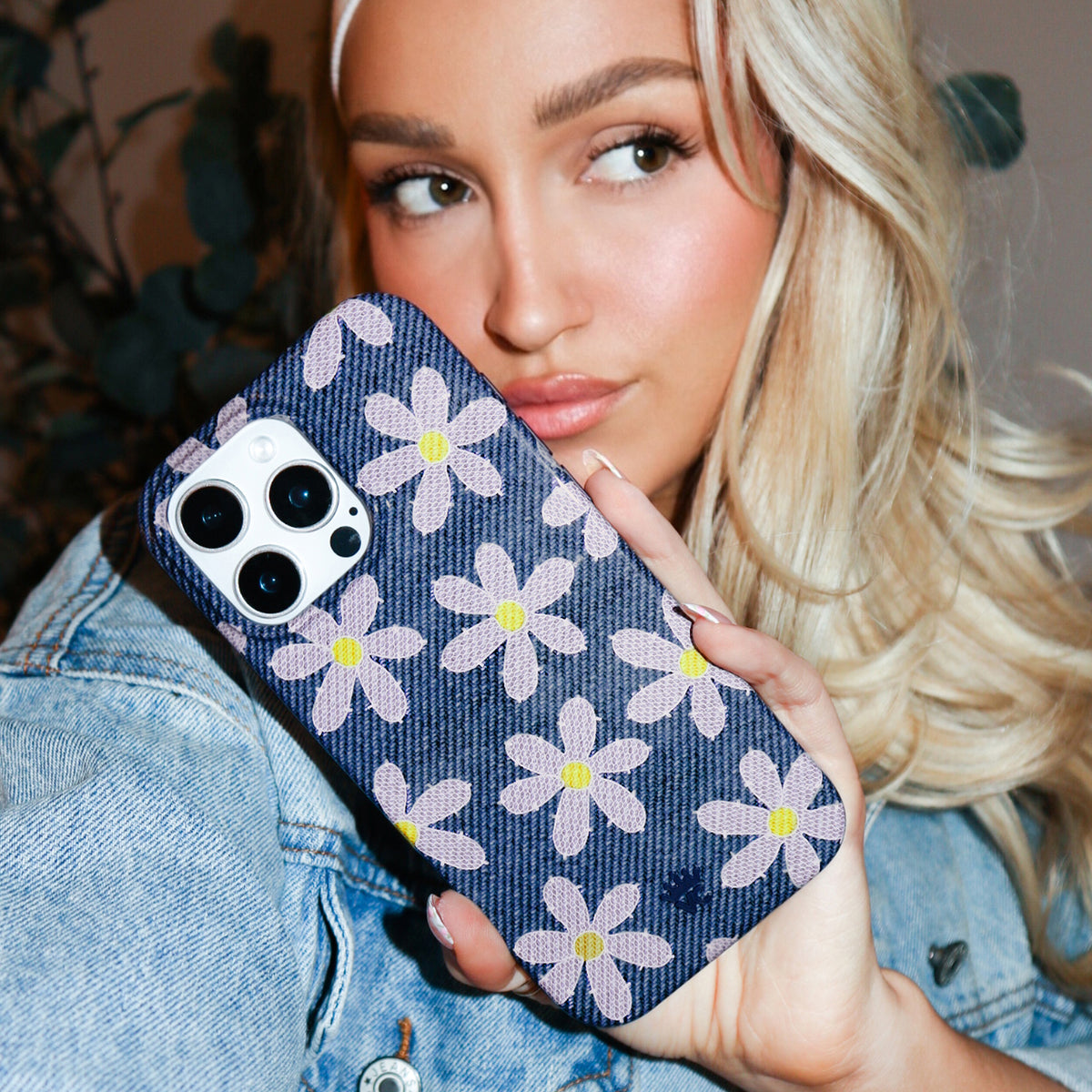 Denim Daisy iPhone Case - Image 2