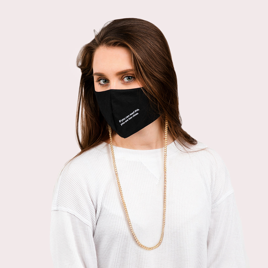 Mask Chain Necklace - 5mm Curb in Gold - Image 2