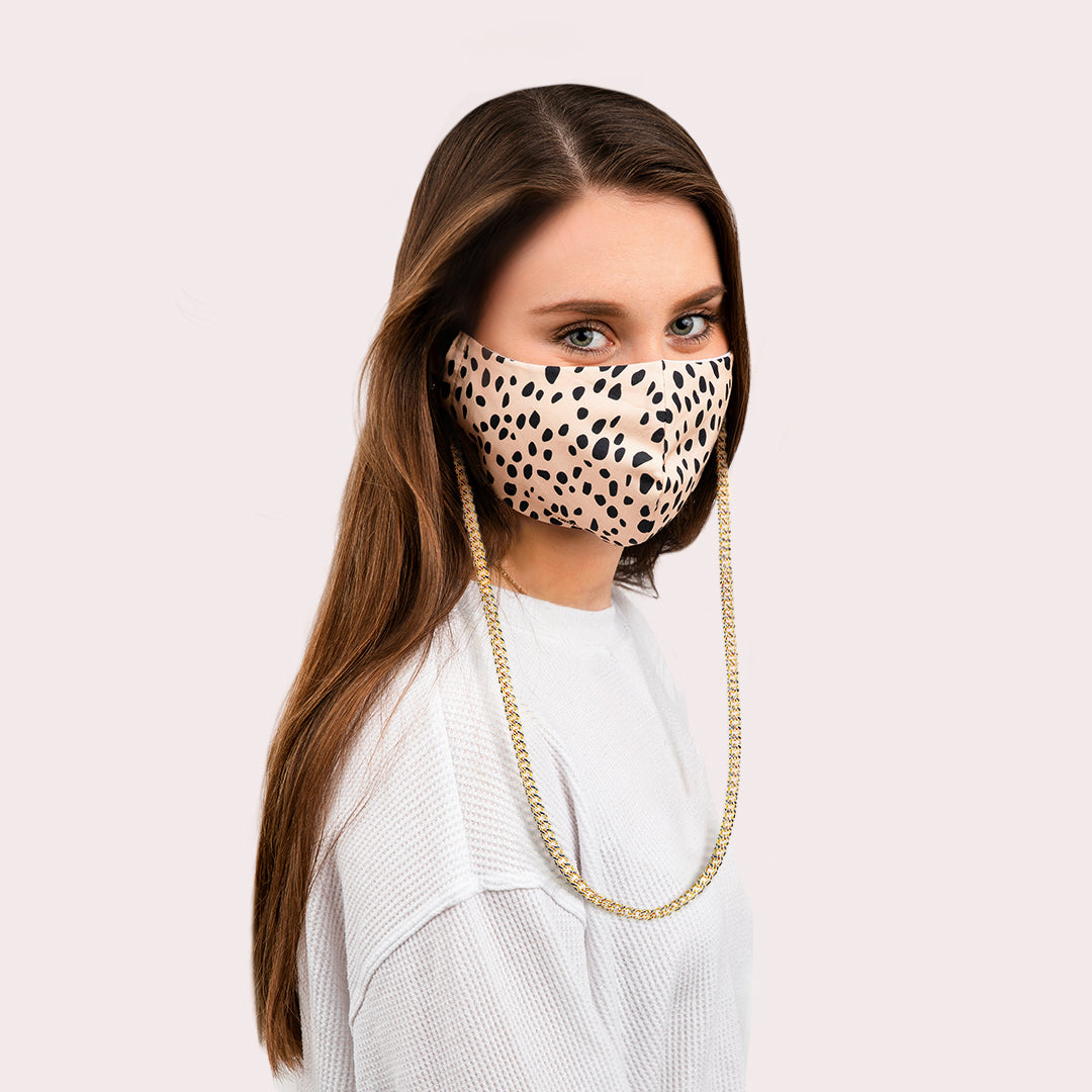 Mask Chain Necklace - 12mm Curb in Gold - Image 3