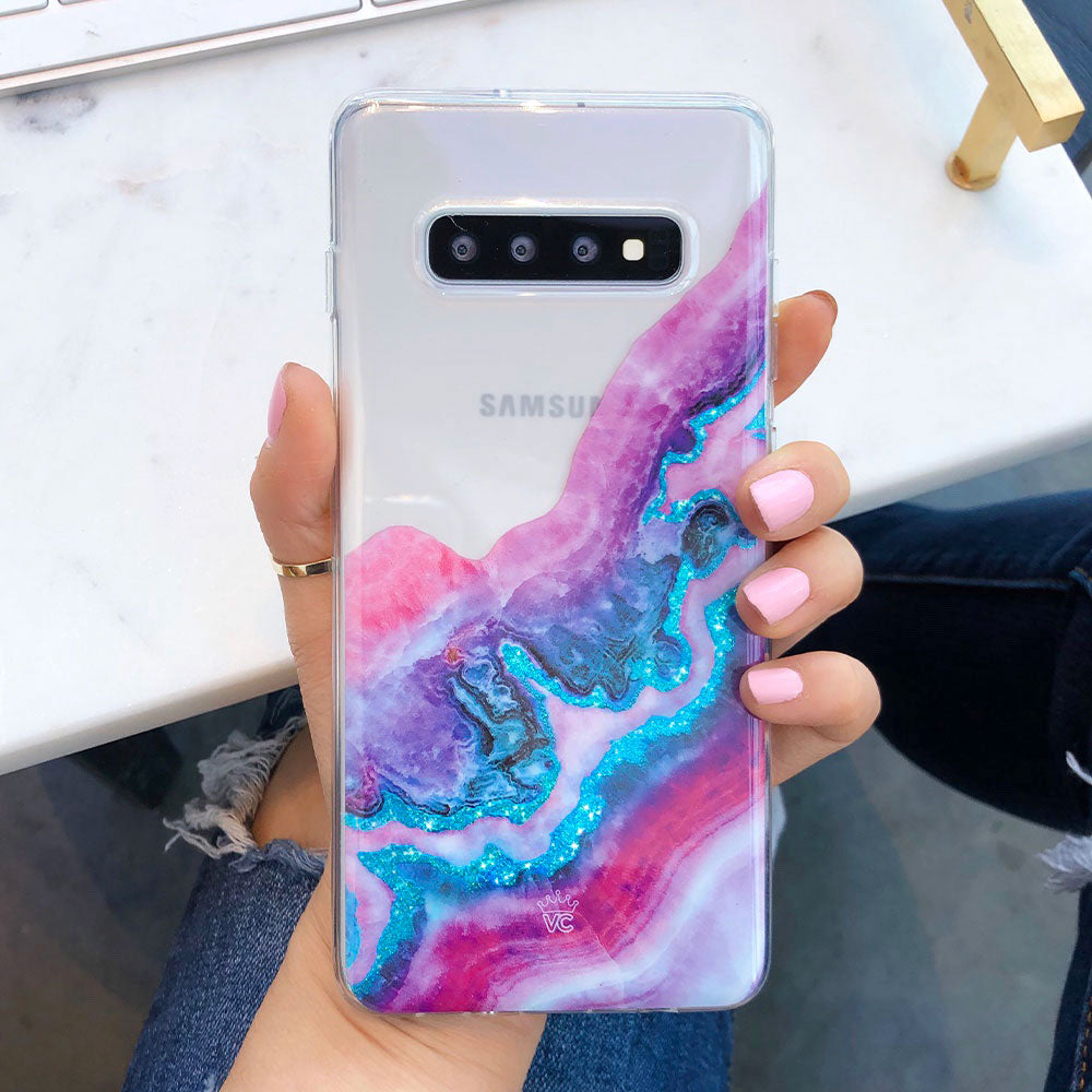 Geode Glitter Clear Samsung Case - Image 2