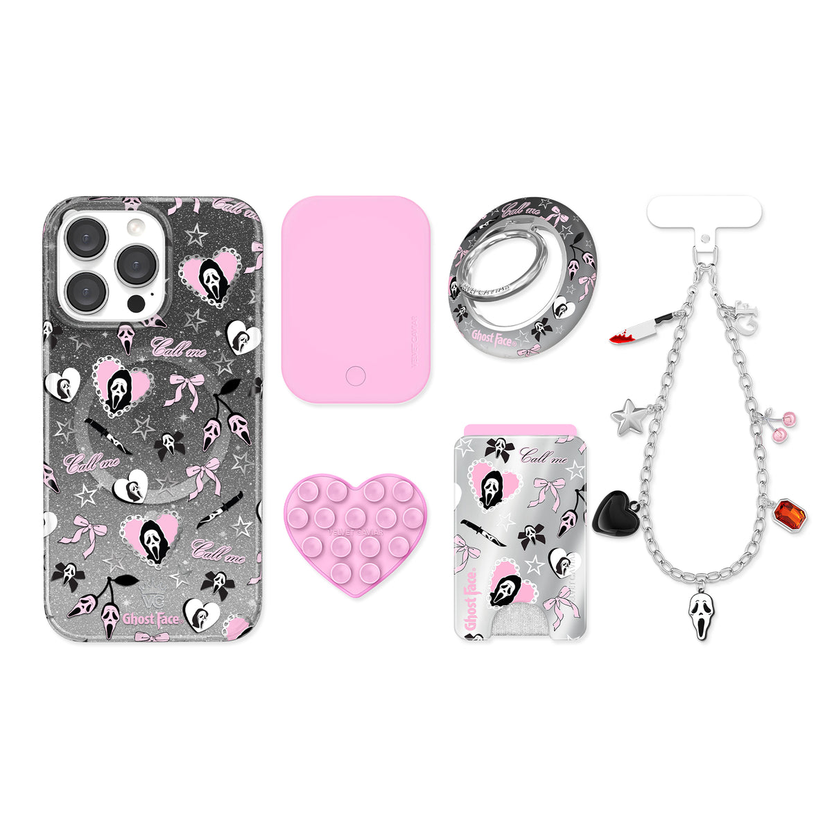 Ghost Face Goth Glitter iPhone Bundle Set - Image 8
