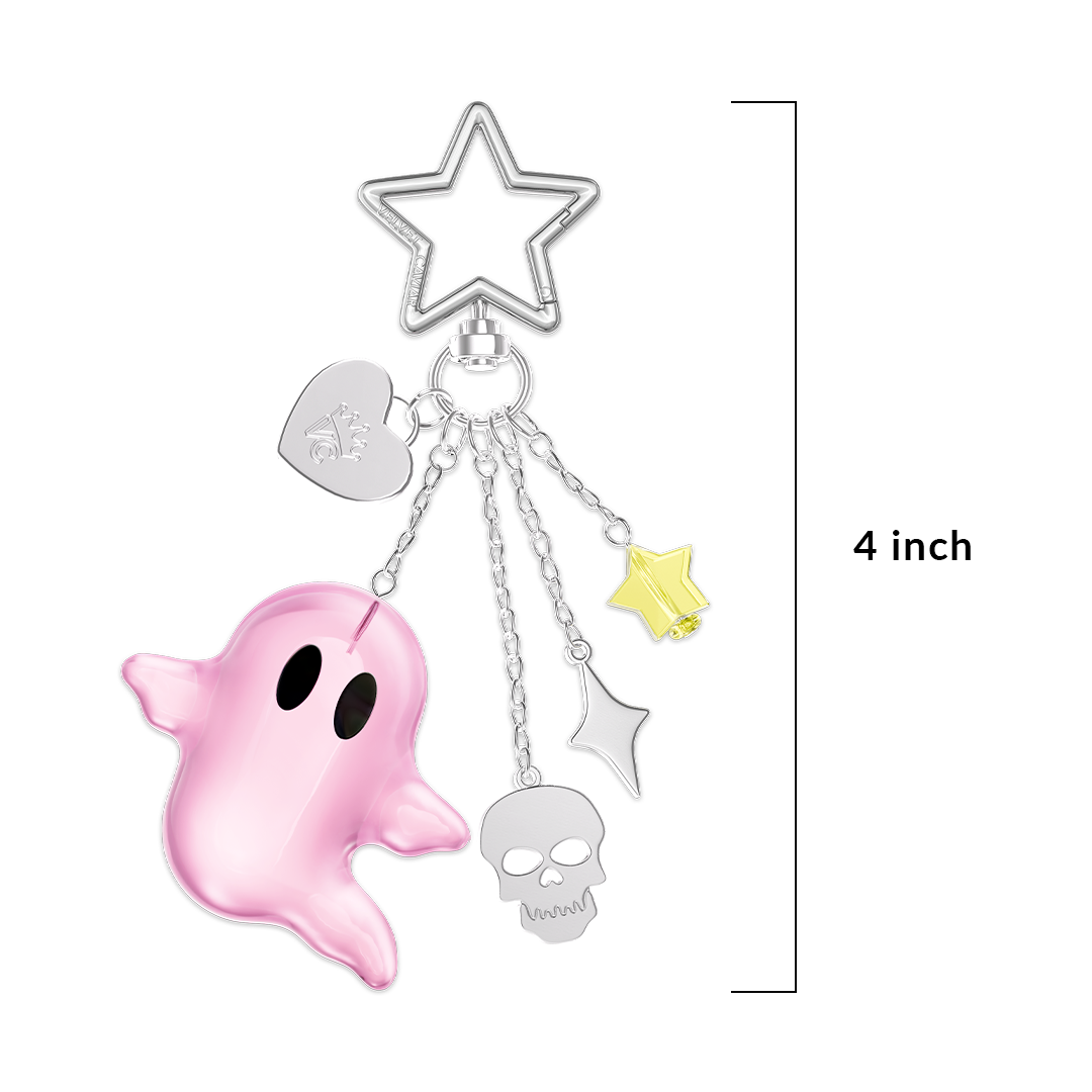 Pink Ghosted Bag Charm - Image 4
