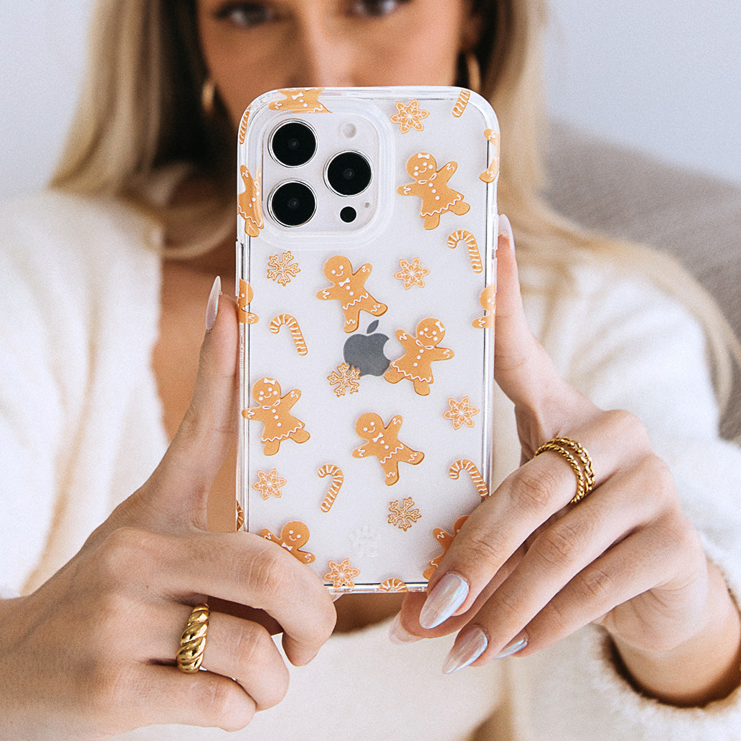 Holiday Gingerbread Clear iPhone Case - Image 2