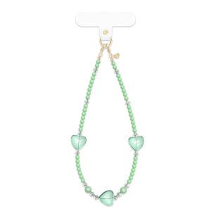 Green Heart Phone Charm