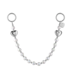 Pearl Heart Bag Chain
