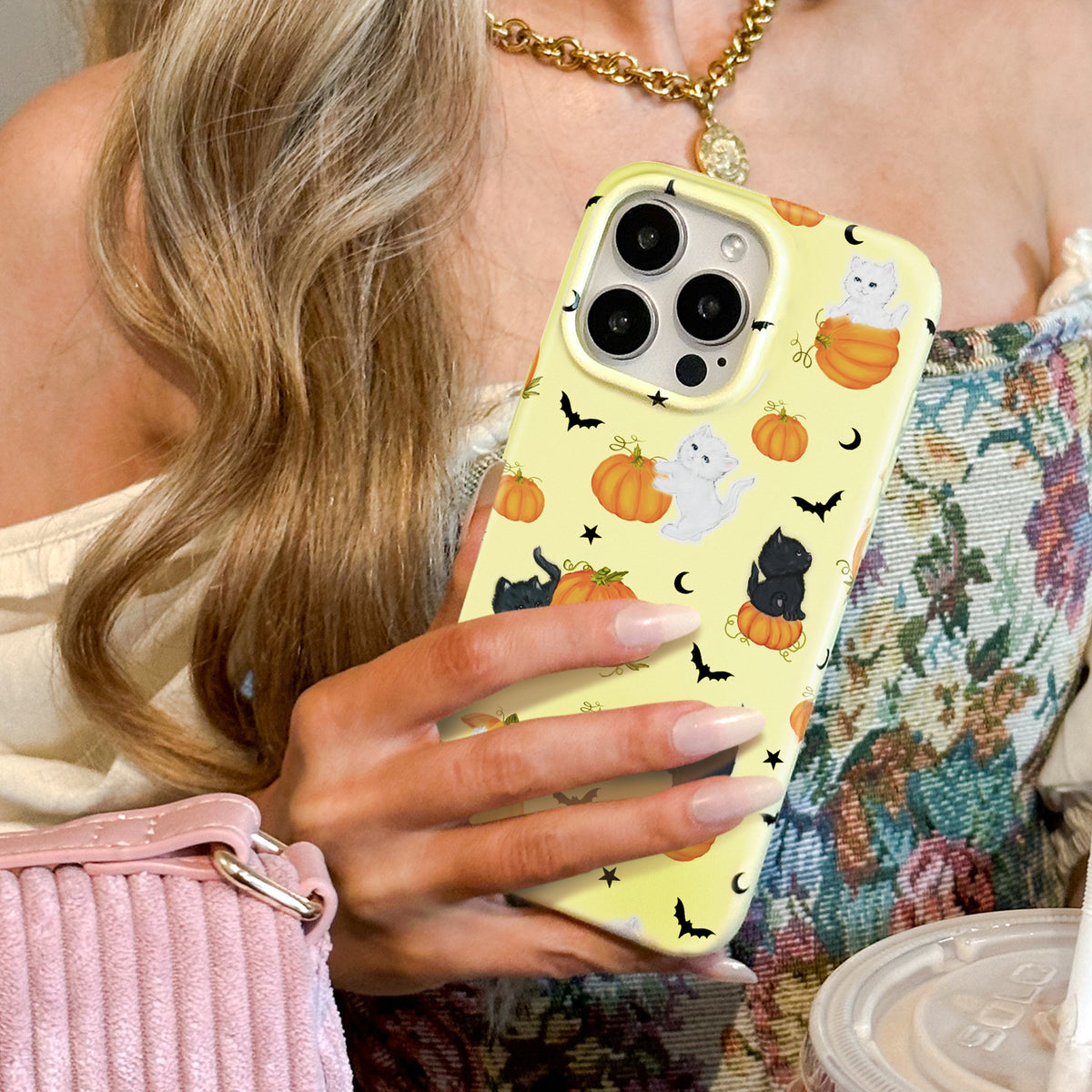 Purrfect Pumpkins iPhone Case - Image 2