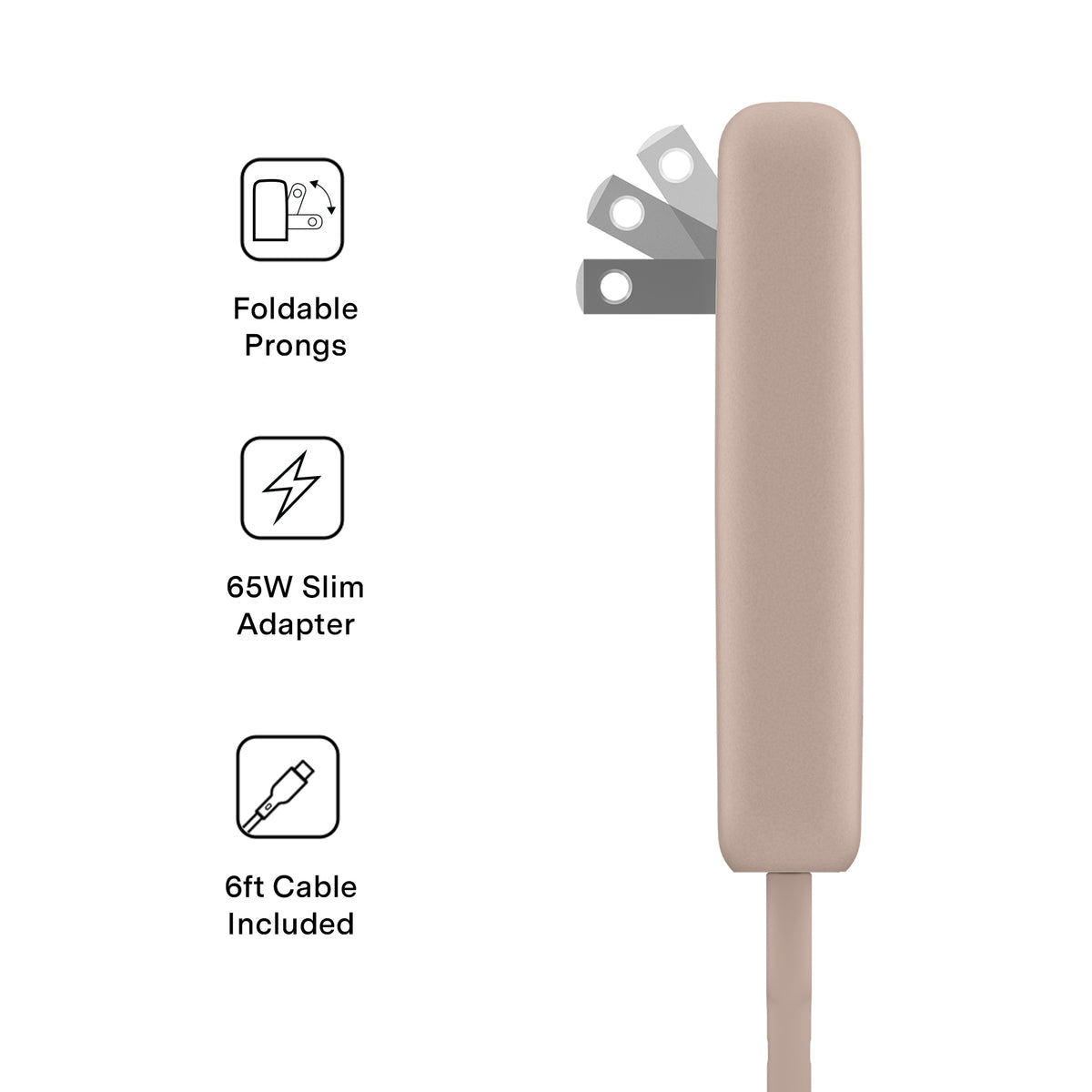 Iced Chai Fast Charging Set, Dual Port Wall Adapter + 6ft USB-C Cable - Image 3