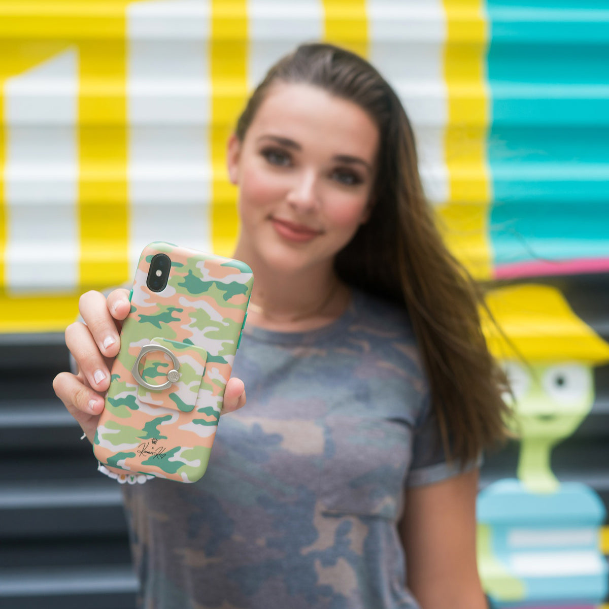 Olive Camo iPhone Case by Kendall Vertes - Image 3