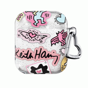 Keith Haring Pastel Glitter AirPod Case