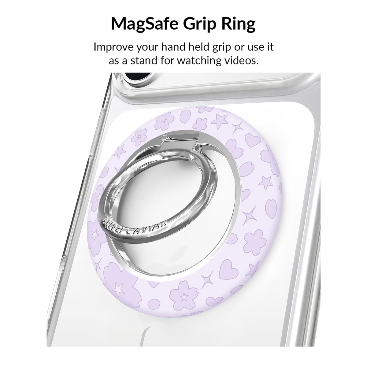 Lavender Cherry Blossom Glitter iPhone Bundle Set - Image 3