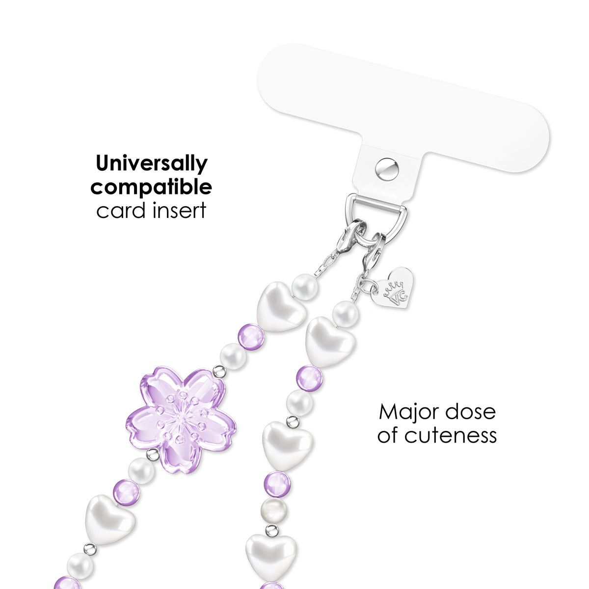 Lavender Cherry Blossom Phone Charm - Image 3
