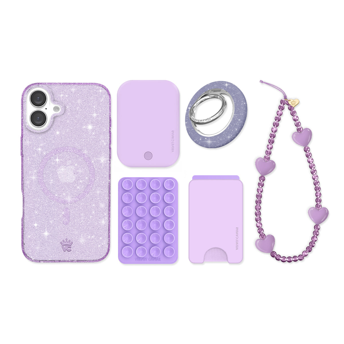 Lilac Stardust Glitter iPhone Bundle Set - Image 5