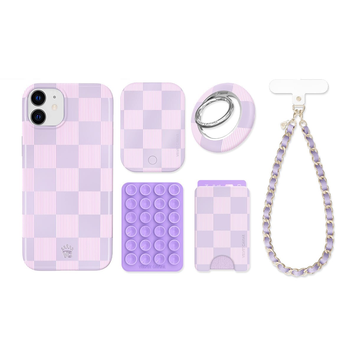 Lilac Vibe Checkered iPhone Bundle Set - Image 4