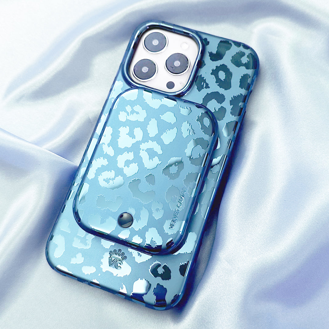 Blue Sapphire Leopard Portable MagSafe Charger Power Pack - Image 2
