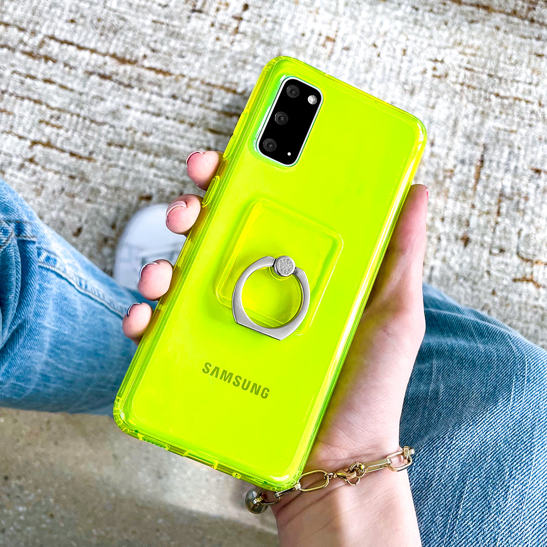 Neon Yellow Clear Samsung Case - Image 8
