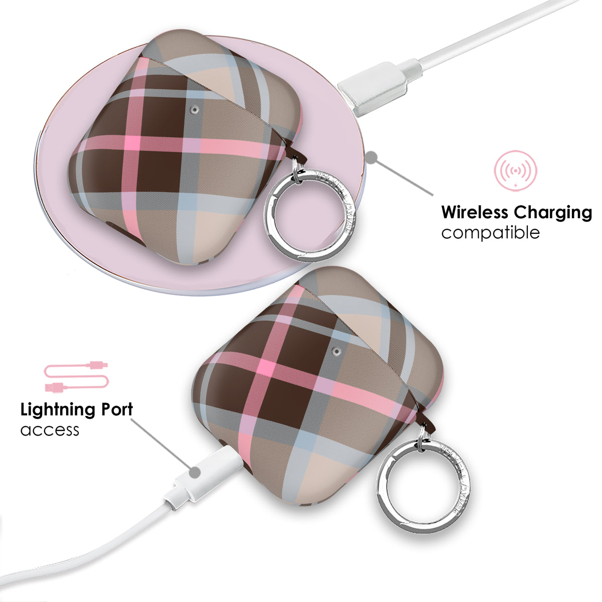 London Plaid AirPod Case - Image 4