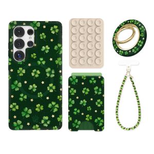 Lucky Clover Glitter Samsung Bundle Set