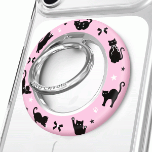 Lucky Kittens Glitter MagSafe Grip Ring