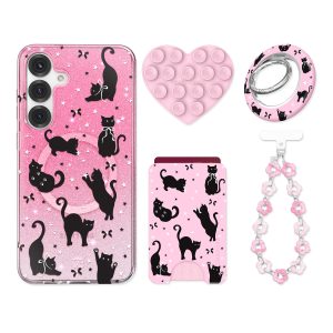 Lucky Kittens Glitter Samsung Bundle Set