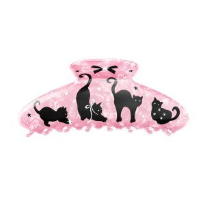 Lucky Kittens Large Hair Clip