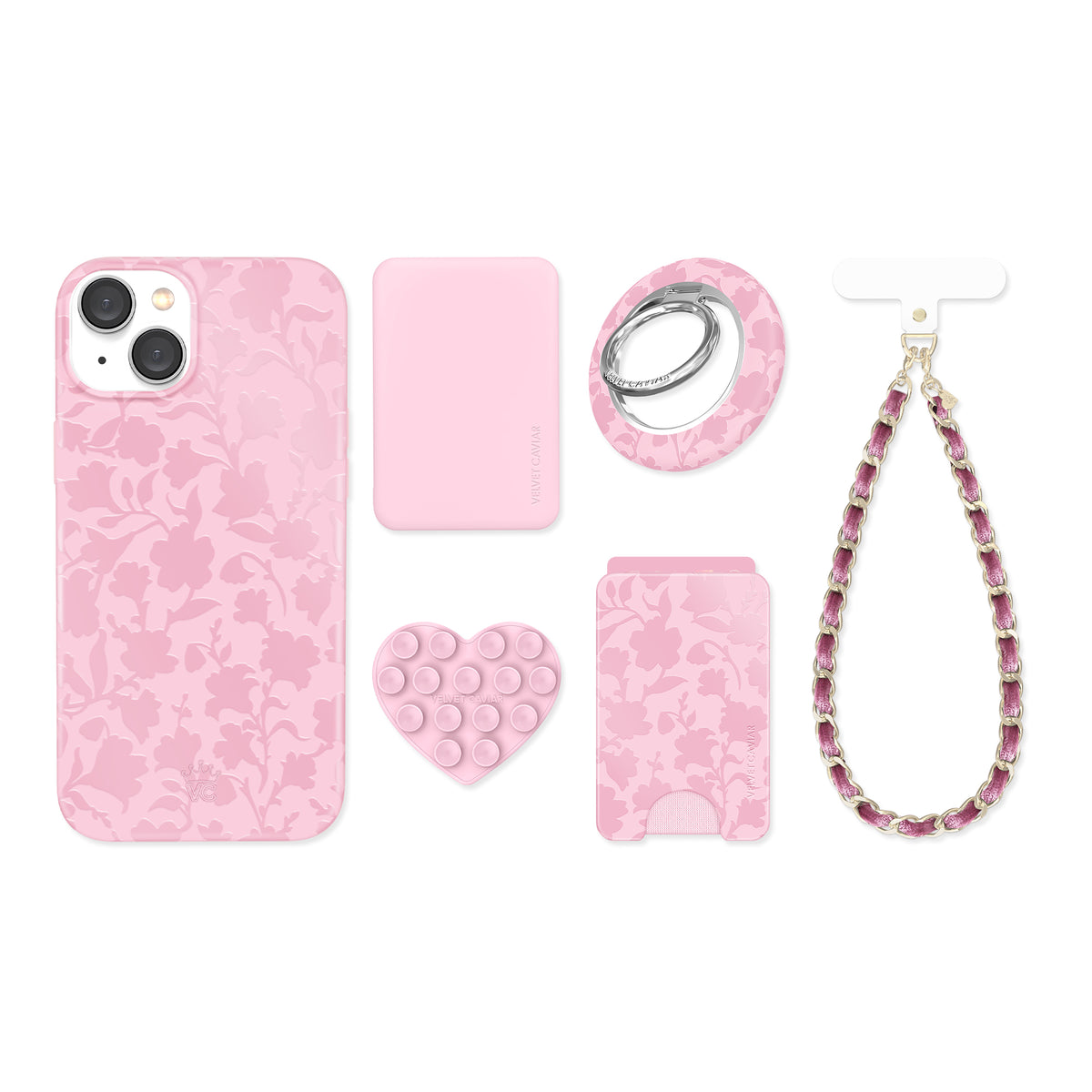Magical Mauve Floral iPhone Bundle Set