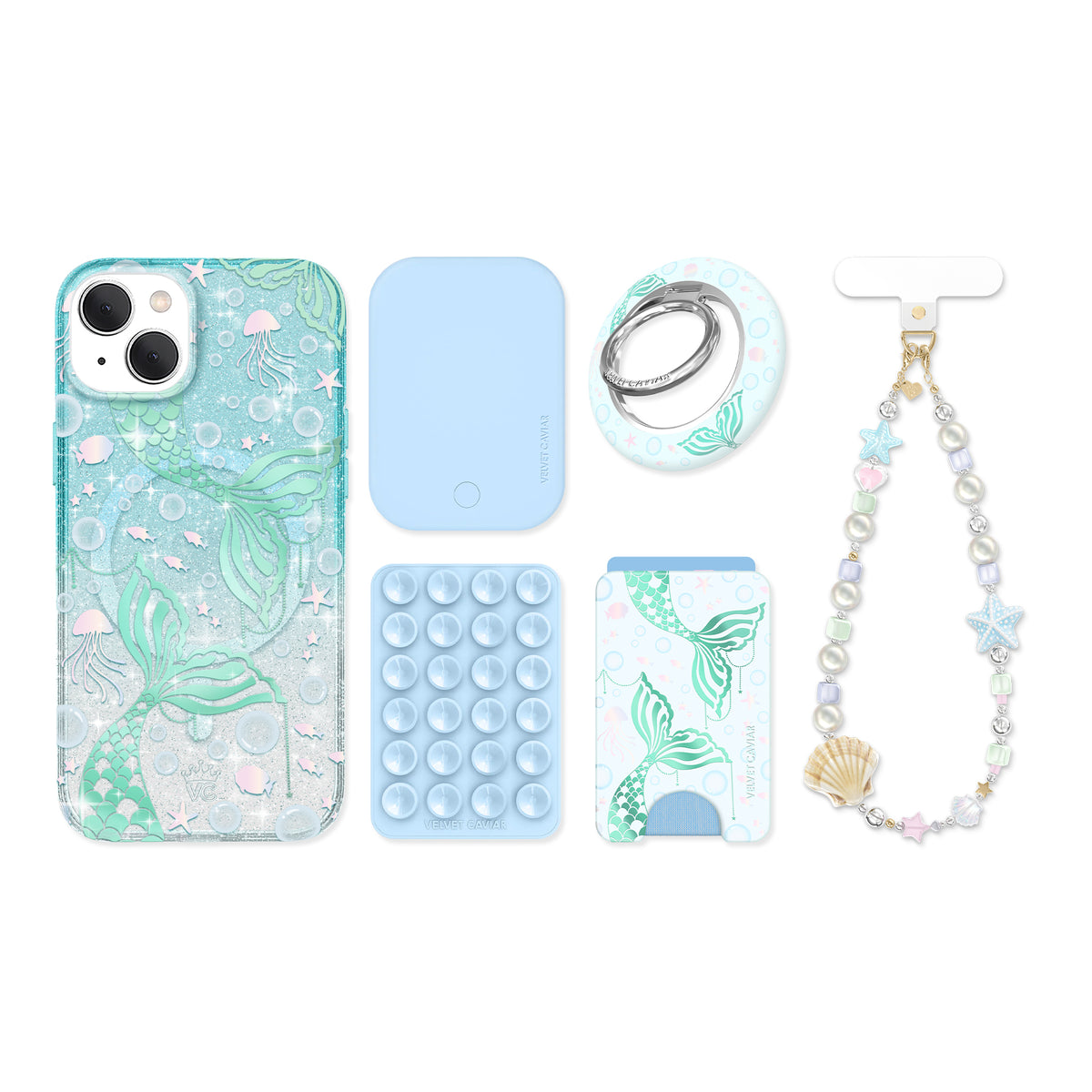 Mermaid Glitter Holo iPhone Bundle Set